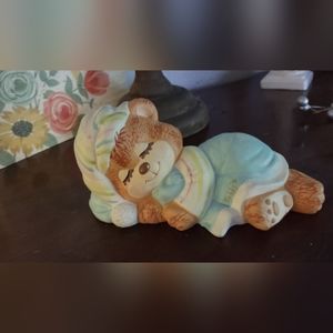 Vintage bear piggy bank money bank